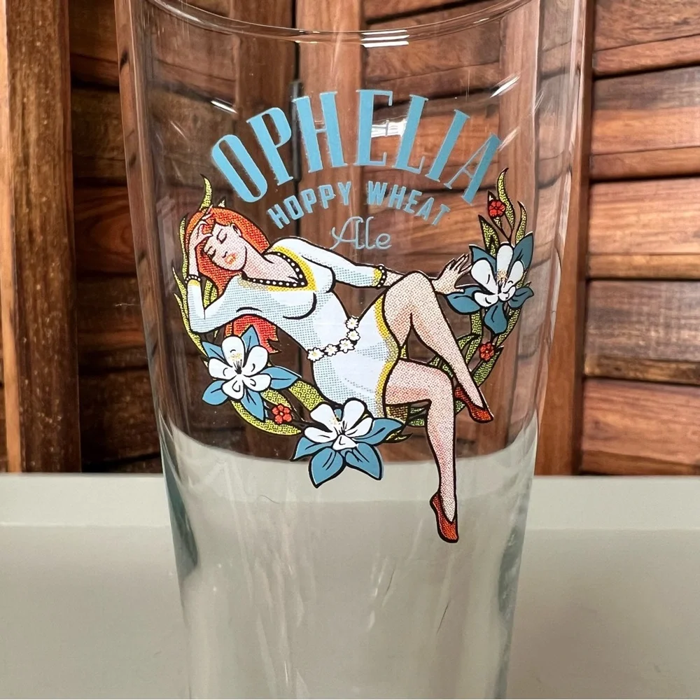 Ophelia Hoppy Wheat Ale Glass - Colorado Breckenridge brewery